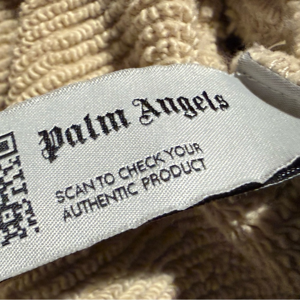 Palm Angels I Love PA Beige Cotton Crewneck boxy Sweatshirt - Picture 3 of 16